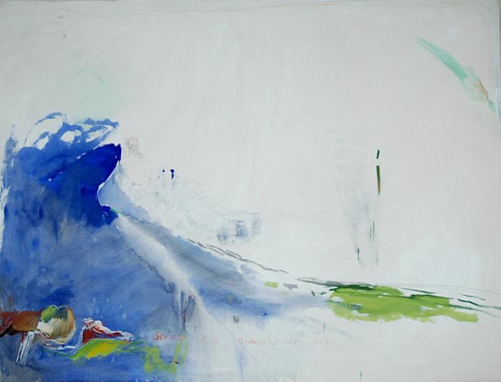 schiebt sich durch das Blau, 115x150 cm, 1998