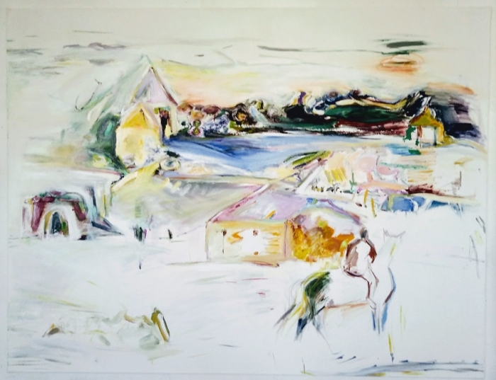 Reiter im Schnee, 145x115 cm, - 2017